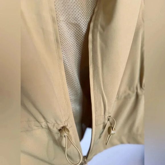 OLD NAVY Loose Stretch Tech Cinched-Waist Crop Jacket Zip-Up Mustard Size Large - Picture 7 of 10